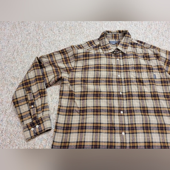 Plaid Men's Shirt in Brown and Tan - Picture 5 of 12